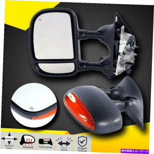 US~[ 99-07 Ford F250-F550 SuperDut̃eXRsOLEDMd̓q[g Telescoping LED Signal Power Heat Tow Mirrors For 99-07 Ford F250-F550 SUPERDUT