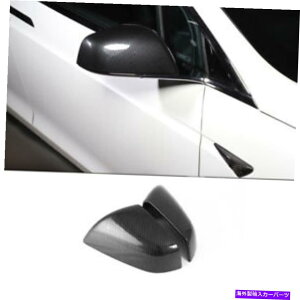 US~[ 2PCSJ[{t@Co[X^CAr[TCh~[Jo[geXfXɓKĂ܂ 2PCS Carbon Fiber Style Rear View Side Mirror Cover Trim Fit For Tesla Model X