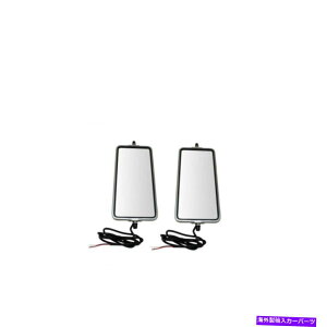 US~[ 16 "x 7"XeX|C݃~[yAM^[MouobN 16" x 7" Stainless Steel West Coast Mirror Pair Heated Turn Signal Bubble Back