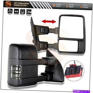US~[ hA}jA~[08-15 FORD F250 LR FOLDiTELESCOPINGjubN^[VOi Door Manual Mirrors Fits 08-15 Ford F250 L&R Fold(Telescoping)Black Turn Signal