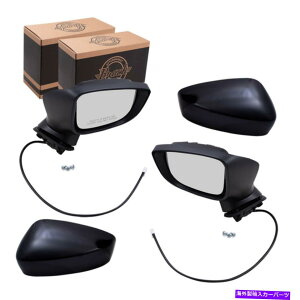 US~[ yAZbgp[TChr[́A2017-2018 Mazda 3 Mazda3̃nEWOtKX~[OX3 Mazda3 Pair Set Power Side View Mirrors Glass with Housing for 2017-2018 Mazda 3 Mazda3