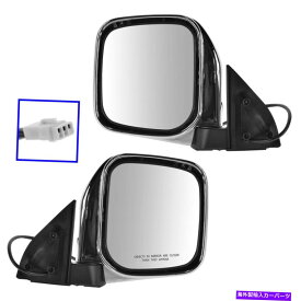 USミラー ミラーサイドパワークロム左＆右ペア三菱モンテロスポーツのセット Mirrors Side Power Chrome Left & Right Pair Set for Mitsubishi Montero Sport
