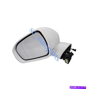 US~[ 2013-2018tH[ht[WzCgt[TChtH[h܂胉v9C[~[Y 2013-2018 For Ford Fusion White Frame Left Side Fold Puddle Lamp 9 Wire Mirror y