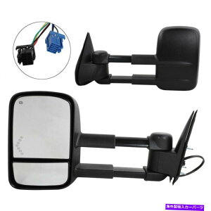 US�~���[ �y�A2003-2006�V�{���[�V���o���[�hGMC�V�G���p���[���Mw/led�M�������~���[ PAIR 2003-2006 Chevy Silverado GMC Sierra Power Heated w/LED Signal Tow Mirrors