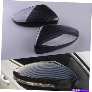 US~[ 2xJ[o[t@Co[X^ChATChobN~[Jo[LbvVW EOS 09-16ɃtBbg 2x Carbor Fiber Style Door Side Rearview Mirror Cover Cap fit for VW Eos 09-16
