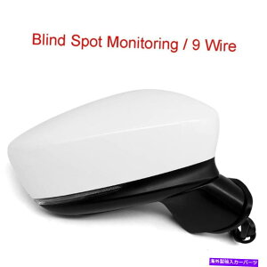 US~[ 17-19̃TCh~[qR Mazda3 Power FoldMMBSM 9pin White Side Mirror Passenger R For 17-19 Mazda3 Power Fold Heated Signal BSM 9pin White