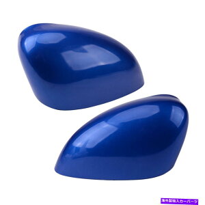 US~[ 2PCSVTChEBOhA~[Jo[Jo[tH[htBGX^MK7 2008-17 oɃtBbg 2pcs New Blue Side Wing Door Mirror Cover Cap Fit For Ford Fiesta MK7 2008-17 o