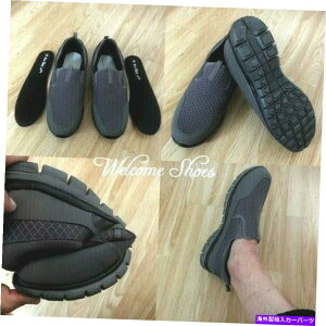 supports shock jDF̐`OȓAaLtH[VbNzNXg[i[̌C̃TCY Men Grey Orthopaedic Diabetic Memory Foam Shock Absorb Cross Trainer Shoe Size