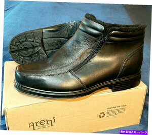 supports shock Areni One Rover Men's Shoes 12 WW�i4E�j�A�����v�A�є�̗��n�A�f���A���W�b�p�[ ARENI One ROVER MEN'S SHOES 12 WW (4E), BLACK LEATHER, FUR LINING, DUAL ZIPPERS�y���s�A���i�z