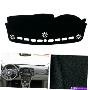 Dashboard Cover W[vRpX2017-2021_bV{[hJo[_bV}bgVF[hیpbhubN For Jeep Compass 2017-2021 Dashboard Cover Dash Mats Shade Protective Pad Black