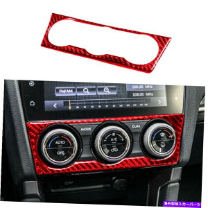 Dashboard Cover XoWRX 2015-2019̃bhJ[{t@Co[GARXCb`muJo[g RED Carbon Fiber Air Conditioner Switch Knob Cover Trim For Subaru WRX 2015-2019