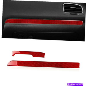 Dashboard Cover ���b�h�J�[�{���t�@�C�o�[�R�s���b�g�_�b�V���{�[�h�p�l��VW�S���t6MK6 GTI�̃g�����J�o�[08-12 Red Carbon Fiber Copilot Dashboard Panel Trim Cover For VW Golf 6 MK6 GTI 08-12�y���s�A���i�z