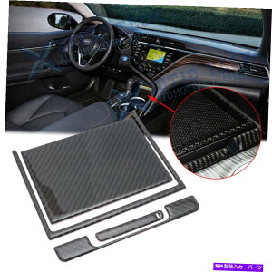 Dashboard Cover �g���^�J����2018-2022�̃J�[�{���t�@�C�o�[�Z���^�[�R���\�[���X�g���[�W�{�b�N�X�J�o�[�g���� Carbon Fiber Center Console Storage Box Cover Trims For Toyota Camry 2018-2022�y���s�A���i�z