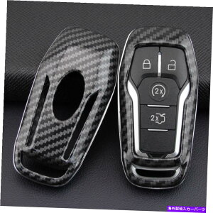 Dashboard Cover tH[h2013-2019J[{t@Co[n[hX}[gL[FOBP[XVFJo[ANZT For Ford 2013-2019 Carbon Fiber Hard Smart Key Fob Case Shell Cover Accessories