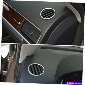 Dashboard Cover �Ԃ̃_�b�V���{�[�h�A�b�p�[�G�A�x���g�A�E�g���b�g�g�����J�o�[�X�e�b�J�[�����OVW Touareg 11-18�p Car Dashboard Upper Air Vent Outlet Trim Cover Sticker Ring for VW Touareg 11-18�y���s�A���i�z