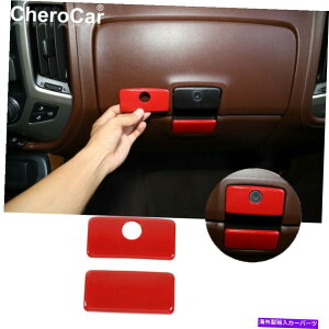 Dashboard Cover �V�{���[�V���o���[�hGMC�V�G��2014-18�p�̐Ԃ��R�s���b�g���[�{�b�N�X�n���h���g���� Red Co-pilot Storage Box Handle Trim for Chevrolet Silverado GMC SIERRA 2014-18�y���s�A���i�z