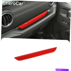 Dashboard Cover _bVRsbgnhXgbvgJo[W[vO[JL JT 2018-22̂߂̐Ԃ Dash Co-Pilot Handle Strip Trim Cover Decor Red For Jeep Wrangler JL JT 2018-22