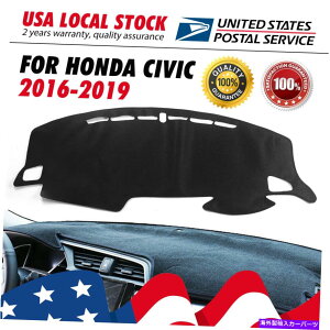 Dashboard Cover Ԃ̃_bV{[h_bV}bg_bV}bgTJo[pbhz_10th Gen Civic 2016-2020 CAR Dashboard Dash Mat DashMat Sun Cover Pad For Honda 10th gen Civic 2016-2020