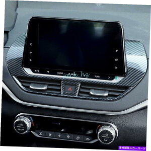 Dashboard Cover ���Y�A���e�B�}2019-2021�J�[�{���t�@�C�o�[�_�b�V���{�[�h���f�B�A��ʃg�����J�o�[ For Nissan Altima 2019-2021 Carbon Fiber Dashboard Media Screen Trims Cover�y���s�A���i�z