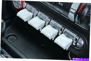 Dashboard Cover tH[h}X^O2015-2021zCgZgR\[q@{^Jo[4PCS L For Ford Mustang 2015-2021 White Central Console Aircraft Button Cover 4PCS L