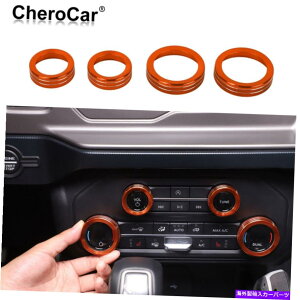 Dashboard Cover �G�A�R���X�C�b�`�m�u�g�����J�o�[���������O�t�H�[�h�u�����R2021 2022�I�����W Air Condition Switch Knob Trim Cover Decor Ring For Ford Bronco 2021 2022 Orange�y���s�A���i�z