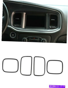 Dashboard Cover _bV{[hGAAEgbgxgJo[t[_bW[d̂߂̃gJ[{t@Co[11-21 Dashboard Air Outlet Vent Cover Frame Trim Carbon Fiber For Dodge Charger 11-21
