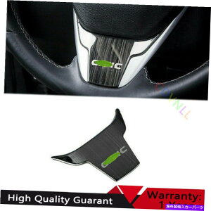 Dashboard Cover �z���_�V�r�b�N2016-2021�u���b�N�`�^���X�e�A�����O�z�C�[��U�^�C�v�J�o�[�g���� For Honda Civic 10th 2016-2021 Black Titanium Steering Wheel U Type Cover Trim�y���s�A���i�z