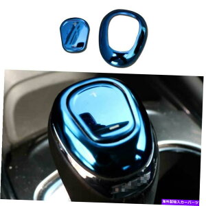 Dashboard Cover �V�{���[�}���u2016-2021�u���[�X�`�[���R���\�[���M�A�V�t�g�m�u�J�o�[�g����2PC For Chevrolet Malibu 2016-2021 Blue Steel Console Gear Shift Knob Cover Trim 2PC�y���s�A���i�z