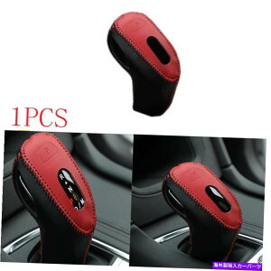 Dashboard Cover LfbNXT5 20-22p̐ԍṽCi[MAVtgmuJo[Jo[Jo[g Red-Black Leather Inner Gear Shift Knob Decor Cover Trim For Cadillac XT5 20-22