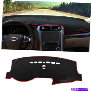 Dashboard Cover 2013-18�t�H�[�h�t���[�W�����̂��߂̐Ԃ������ԃ_�b�V���{�[�h�_�b�V���}�b�g�m���X���b�v�����p�b�h Black w/Red Rim Car Dashboard DashMat Non-Slip Decor Pad For 2013-18 Ford Fusion�y���s�A���i