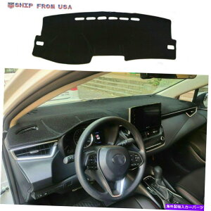 Dashboard Cover 2019-2021�g���^�J���[���u���b�N�̃A���`�X���b�v�_�b�V���}�b�g�J�o�[�J�[�_�b�V���{�[�h�J�[�y�b�g Anti-Slip Dash Mat Cover Car Dashboard Carpet for 2019-2021 Toyota Corolla Black�y���s�A���i�z
