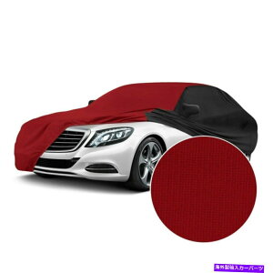 �J�[�J�o�[ �t�H�[�h�s���g74-80�T�e���X�g���b�`�����s���A���b�h�J�X�^���J�[�J�o�[W�u���b�N For Ford Pinto 74-80 Satin Stretch Indoor Pure Red Custom Car Cover w Black�y���s�A���i�z