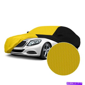 カーカバー ヒュンダイのアクセント06-10ストームプルーフ黄色のカスタムカーカバーWブラックサイド For Hyundai Accent 06-10 Stormproof Yellow Custom Car Cover w Black Sides