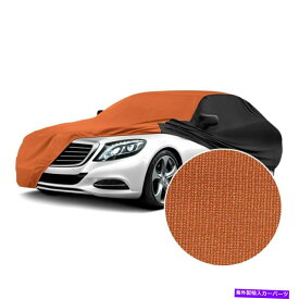 カーカバー カバーサテンストレッチ屋内インフェルノオレンジカスタムカーカバーWブラックサイド Coverking Satin Stretch Indoor Inferno Orange Custom Car Cover w Black Sides