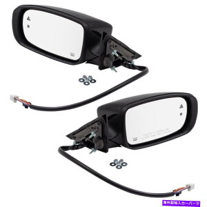 USミラー ペアセットパワーサイドミラー11-19ダッジ充電器加熱メモリ死角 Pair Set Power Side Mirrors for 11-19 Dodge Charger Heated Memory Blind Spot