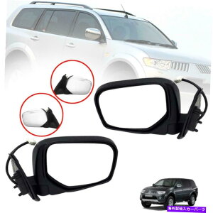 US~[ TCh~[EE3CNOHeX|[c2008-2013 Side Mirror Left Right 3 Wires Chrome For Mitsubishi Montero Sport 2008-2013