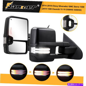 US~[ XCb`obN_Ci~bNCg2014-2019Vo[hVGgE~[p[M Switchback Dynamic Lights 2014-2019 Silverado Sierra Tow Mirrors Power Heated