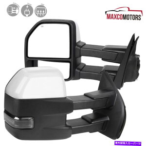 US~[ 2015-2019 Ford F150 w/ PowerMLEDM+܂ Towing Mirrors Fits 2015-2019 Ford F150 w/ Power Heated Smoke LED Signal+Puddle