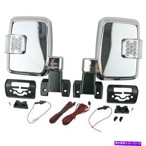 US~[ hN[U[̂߂LEDtyANGNgbNhATCh~[70 1984-on ' Pair Chrome Electric Door Side Mirror w/ LED For Land Cruiser 70 1984-ON'