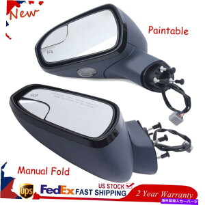 US~[ 2013-2016 Ford FusionAEA蓮܂肽݁Ah\ȃp[~[ Power Mirror for 2013-2016 Ford Fusion, Left Right Side, Manual Fold, Paintable