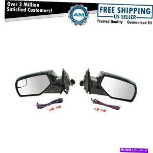US�~���[ �A�b�v�O���[�h���[�W�~���[�p���[���MLED�M���}�[�J�[���C�g�u���b�N�y�AGM SUV�p Upgrade Large Mirror Power Heated LED Signal Marker Light Black Pair for GM SUV�y���s�A���i�z