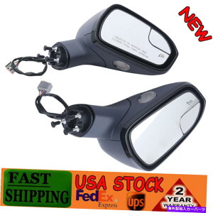 US~[ 13-16tH[ht[W̃yAp[~[E}jAtH[hyCg\ 1 Pair Power Mirror For 13-16 Ford Fusion Left Right Side Manual Fold Paintable