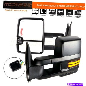 US~[ 1999N2002ÑV{[GMC̓d͉MNAX_Ci~bNLEDM Power Heated Clearance Dynamic LED Signal Tow Mirrors For 1999-2002 Chevy GMC