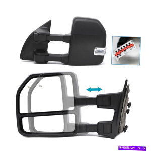 US~[ 2002N2007N̂ Towing Mirrors For 2002-2007 Ford F250 Super Duty Power Heated LED Turn Signal