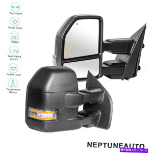 US~[ Zbgi2j15-19tH[hF150gbNp̌~[p[ +xZT[8s Set(2) Tow Mirrors Power Heated +Temp Sensor 8 Pins For 15-19 Ford F150 Truck