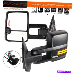 US~[ 2014N2018ÑV{[GMC̓d͉MNAX_Ci~bNLEDM Power Heated Clearance Dynamic LED Signal Tow Mirrors For 2014-2018 Chevy GMC