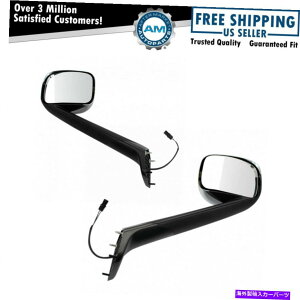 US�~���[ �G�N�X�e���A�t�[�h�}�E���g�N�����~���[LH RH�L�b�g�y�AFor Freightliner Cascadia Exterior Hood Mounted Chrome Mirror LH RH Kit Pair for Freightliner Cascadia