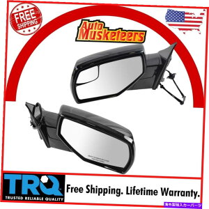 US�~���[ TRQ POWER���M�N�����X�g���b�v�A�b�v�O���[�h�X�^�C���~���[�y�A�x�O�̃��[�R���^�z�y�A TRQ Power Heated Chrome Strip Upgrade Style Mirror Pair for Suburban Yukon Tahoe�y���s�A���i�z