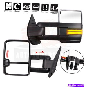 US~[ GMC Yukon XL 2007-2013̃p[M_Ci~bNLEDM~[ Power Heated Dynamic LED Signals Towing Mirrors For GMC Yukon XL 2007-2013