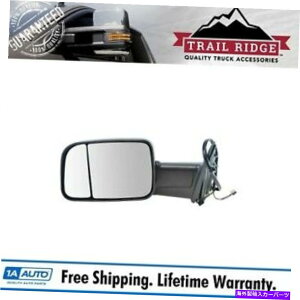US~[ gCbW~[p[܂肽݉MM܂ubNLHp Trail Ridge Towing Mirror Power Folding Heated Signal Puddle Black LH for Ram
